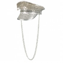 CASQUETTE CAPITAINE SEQUIN ARGENT