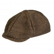 CASQUETTE GAVROCHE COTON BIRMINGHAM BRUN ADULTE