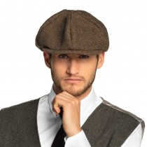 CASQUETTE GAVROCHE COTON BIRMINGHAM BRUN ADULTE