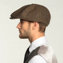 CASQUETTE GAVROCHE COTON BIRMINGHAM BRUN ADULTE