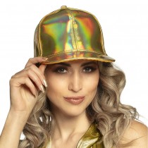 CASQUETTE HOLOGRAPHIQUE DORÉE ADULTE