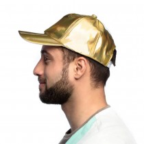 CASQUETTE HOLOGRAPHIQUE DORÉE ADULTE