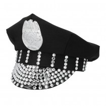 CASQUETTE POLICE DIAMANTS ADULTE