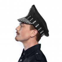 CASQUETTE POLICE DIAMANTS ADULTE