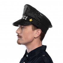 CASQUETTE POLICE SCINTILLANTE ADULTE