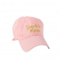 CASQUETTE POLYESTER ROSE TEAM DE LA MARIÉE ADULTE