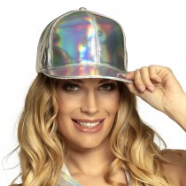 CASQUETTE RÉGLABLE HOLOGRAPHIQUE ARGENT