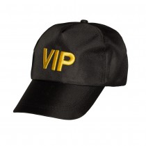 CASQUETTE RÉGLABLE POLYESTER NOIR VIP ADULTE