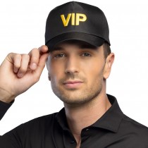 CASQUETTE RÉGLABLE POLYESTER NOIR VIP ADULTE