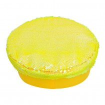 CASQUETTE SEQUIN RÉVERSIBLE JAUNE ADULTE