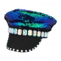 CASQUETTE SEQUIN RÉVERSIBLE NOIR ADULTE