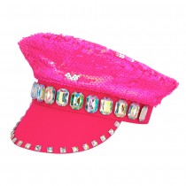 CASQUETTE SEQUIN RÉVERSIBLE ROSE ADULTE