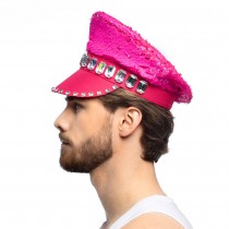 CASQUETTE SEQUIN RÉVERSIBLE ROSE ADULTE