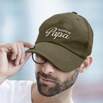 CASQUETTE VERTE BRODÉE SUPER PAPA