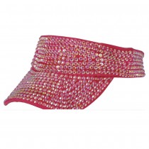 CASQUETTE VISIÈRE POLYESTER FUCHSIA STRASS ADULTE