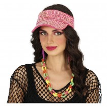 CASQUETTE VISIÈRE POLYESTER FUCHSIA STRASS ADULTE