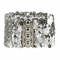 CEINTURE DISCO SEQUIN ARGENT