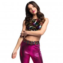 CEINTURE DISCO SEQUIN MULTICOLORE ADULTE