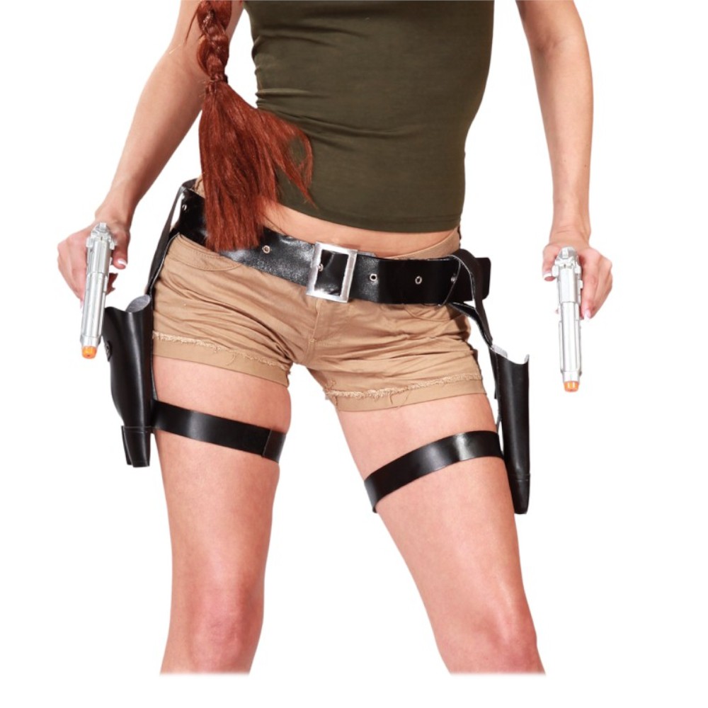 Holster de cuisse genre LARA CROFT pour port d'arme