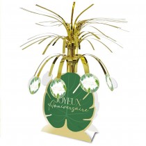 CENTRE DE TABLE ANNIVERSAIRE TROPICAL PARTY 29X24CM