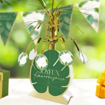 CENTRE DE TABLE ANNIVERSAIRE TROPICAL PARTY 29X24CM