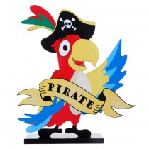 CENTRE DE TABLE BOIS COCO LE PIRATE 15X4X20CM