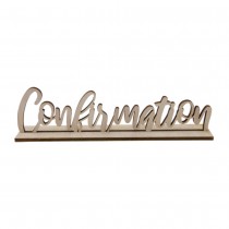 CENTRE DE TABLE BOIS CONFIRMATION 6X23X4CM NATURE