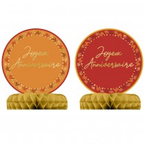 CENTRE DE TABLE PAPIER ANNIVERSAIRE INCA 22CM