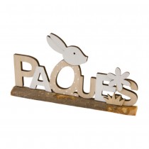 CENTRE DE TABLE PAQUES LAPIN BUCHETTE 10X20X2.5CM