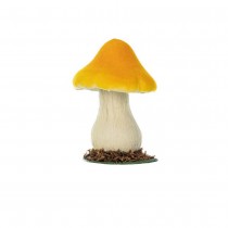 CHAMPIGNON DÉCO SOCLE MOUSSE 10X10X13CM JAUNE