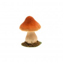 CHAMPIGNON DÉCO SOCLE MOUSSE 10X10X13CM ORANGE