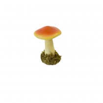 CHAMPIGNON ORONGE VINEUSE DÉCO RÉSINE 6.5CM ORANGE