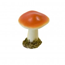 CHAMPIGNON RUSSULA DÉCO RÉSINE 8.7X7.5X7CM ORANGE