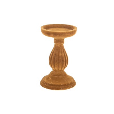 CHANDELIER BAROQUE VELOURS CAMEL 17X10.5CM