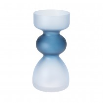 CHANDELIER VERRE 8.5X17CM CAMAÏEU BLEU