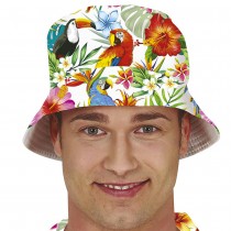 CHAPEAU BOB HAWAÏEN FAUNE FLORE TROPICAL ADULTE