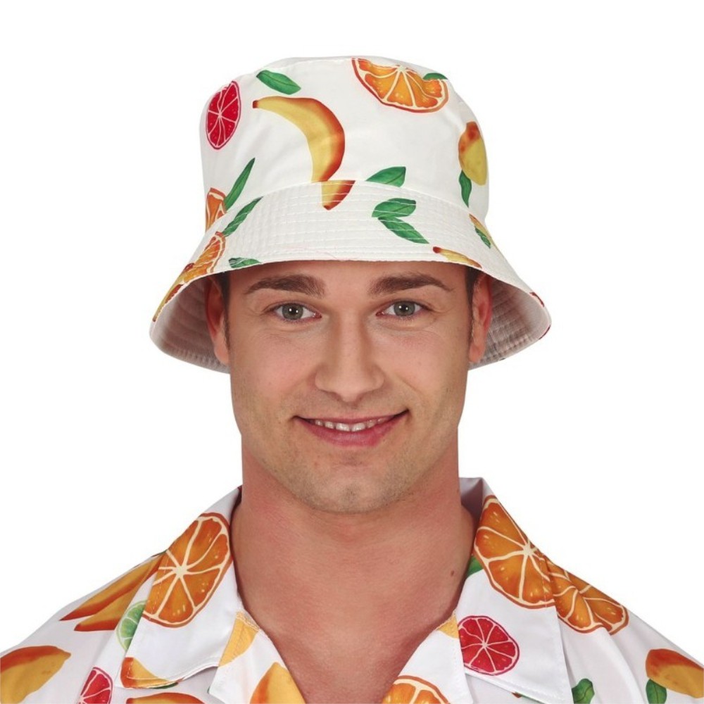 CHAPEAU BOB HAWAÏEN FRUITS EXOTIQUES ADULTE