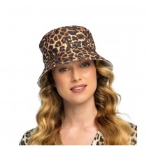 CHAPEAU BOB IMPRIMÉ PEAU LÉOPARD ADULTE