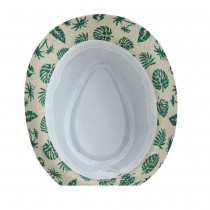 CHAPEAU BORSALINO BEIGE FEUILLES TROPICAL ADULTE