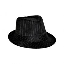 CHAPEAU BORSALINO RAYÉ NOIR