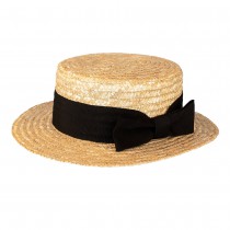 CHAPEAU CANOTIER RUBAN NOIR