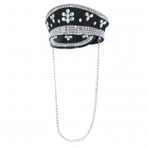 CHAPEAU CAPITAINE NOIR BIJOUX ADULTE