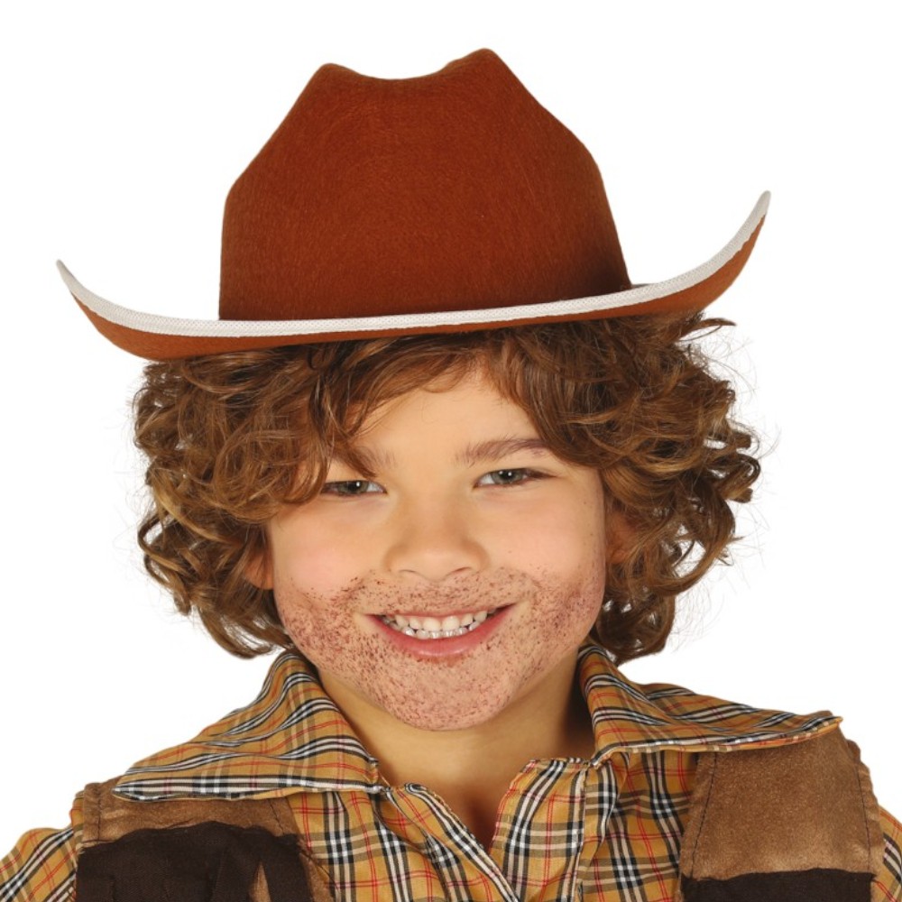 Chapeau de cowboy pour enfants, marron