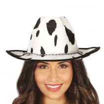 CHAPEAU COWBOY PEAU VACHE WESTERN TEXAS ADULTE