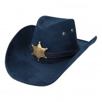 CHAPEAU COWBOY SHERIFF TENNESSEE BLEU ADULTE