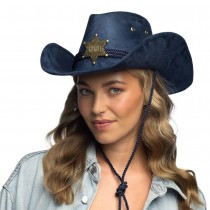 CHAPEAU COWBOY SHERIFF TENNESSEE BLEU ADULTE