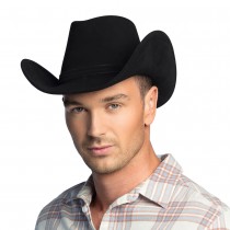 CHAPEAU COWBOY WYOMING NOIR ADULTE