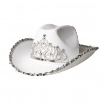 CHAPEAU COWGIRL PRINCESSE BLANC ADULTE