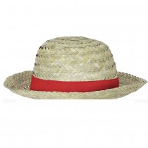 CHAPEAU DE PAILLE ESTIVAL RUBAN ROUGE ADULTE