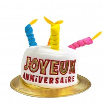 CHAPEAU GATEAU JOYEUX ANNIVERSAIRE